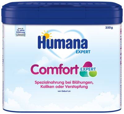 Humana Expert Comfort, 350 g, Spezialnahrung zur Linderung von Blähungen, Koliken oder Verstopfung bei Säuglingen.